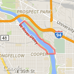 3 Mile Franklin to Marshall Bridge route map