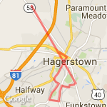 14 miles hagerstown route map