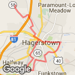 14 mile Hagerstown route map