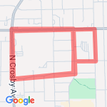 Glow run route map