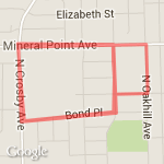 Glow Run in miles route map