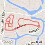 3.15 miles 2 laps 6.3 miles route map