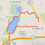 5 Mile Lake Nokomis Bus Stop route map