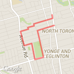 Avenue Rd Around Eglinton Park route map
