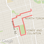 Avenue Rd Around Eglinton Park route map