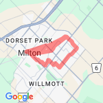 New 11+ K route in Milton 1 route map