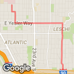 6 Miles 31st to I90 route map