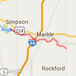 Wabash Near Markle route map