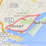 Howth Road - Coast Road Circuit route map