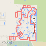Golf Cart Parade route map