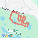 Shelby Farms 5k route map