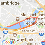 Cambridge/Boston route map