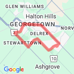 Mid Trafalgar route map