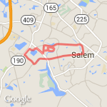 9.3 miles/15k route map