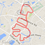 10.17 miles/16k+ route map