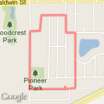 1.5 mile  route map