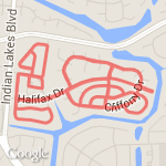 5.75 miles neighborhood run route map