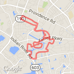 8.23 miles route map