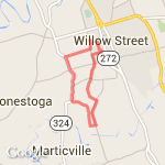 Byerland Church route map