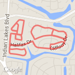 4.44 miles route map