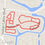 4.45 miles route map