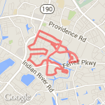 8.76 miles route map