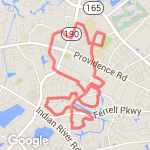 9.36 miles/15K+ route map