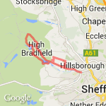 Holdworth and Bradfield  route map