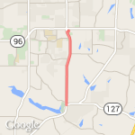 96 to 127 out/back-7 miles route map