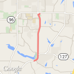 96 to Houston Lake-8 miles route map