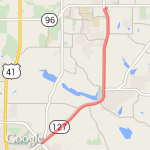 96 to Perry Parkway out/back-14.14 miles route map