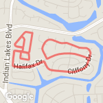 3.21 miles route map