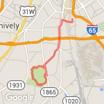 Papa John 10 miler-ish route map