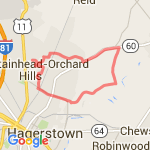 10 miles from Amy's route map