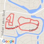 3.25 miles route map