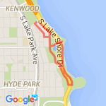 Circle through southern park, bike trail route map