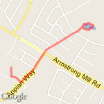 Appian Crossing Apartments/Townhomes to Gainesway Park route map