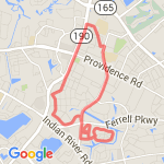 6.91 miles route map