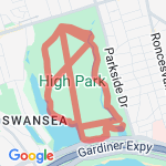 High park Run route map