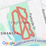 High park Run route map