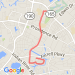 6.55 mile out and back. route map