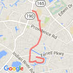 6.71 miles route map