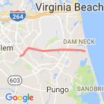 Dam neck run 15 miles route map