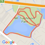 7.8 mile run at Mount Trashmore Park route map