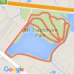 6.93 mile Mount Trashmore run route map