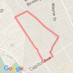 Park/Madison route map