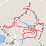 6.95 miles route map