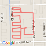 Neighbourhood zigzag route map