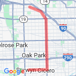 cicero-oak park route map