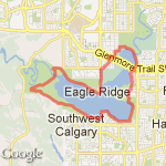 Glenmore Resevoir Lioop 16Km Long - Calgary, AB route map